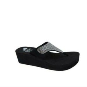womens JELLYPOP sparkle wedge sandals New in box